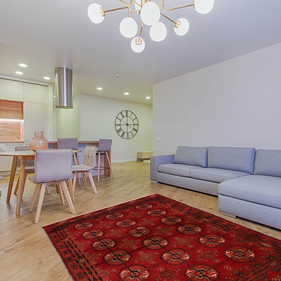 Handmade Bukhara Carpet 2' 9" x 3' 11" - No. AL66410