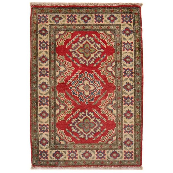 Hand Knotted Kazak Oriental Rug 2' 0" x 2' 11" - No. AL63623