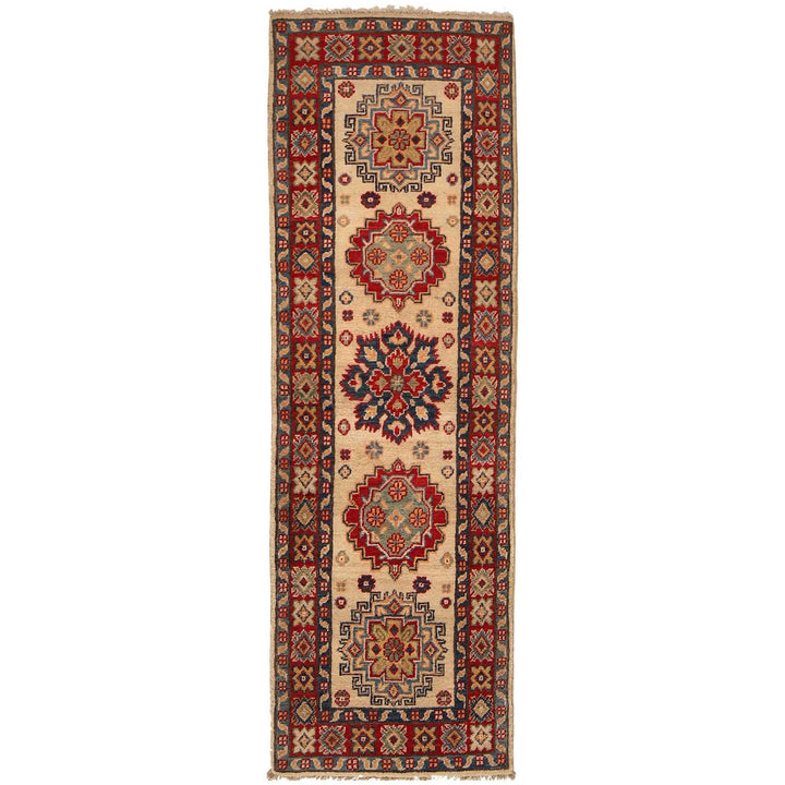 Hand Knotted Kazak Oriental Runner Rug 2' 1" x 6' 2" - No. AL62211