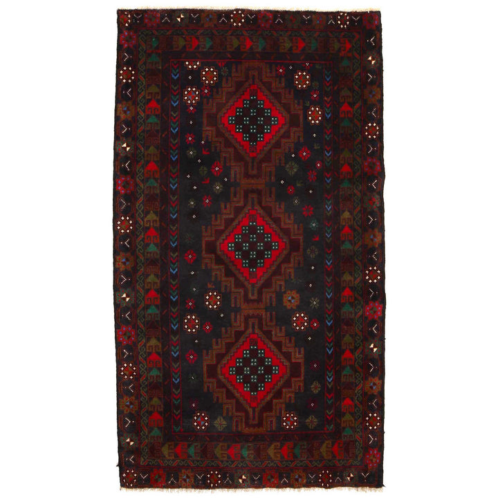 Tribal Baloch Rug 3' 7" x 6' 4" - No. AL47649