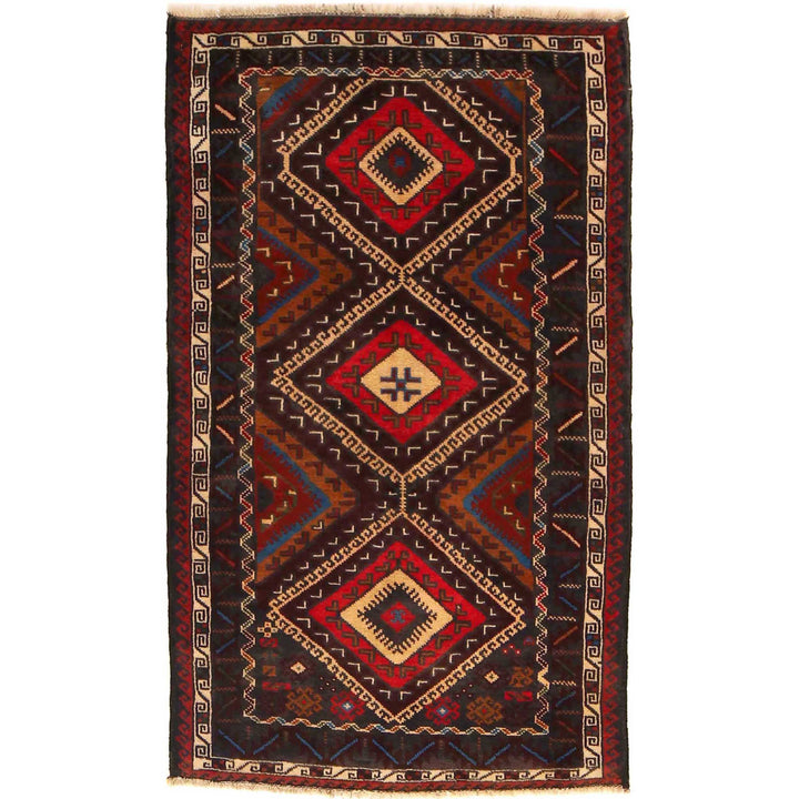 Hand Knotted Baluchi Rug 2' 9" x 4' 9" - No. AL60564