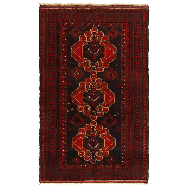 Red Color Baluchi Rug 3' 10" x 6' 4" - No. AL46160