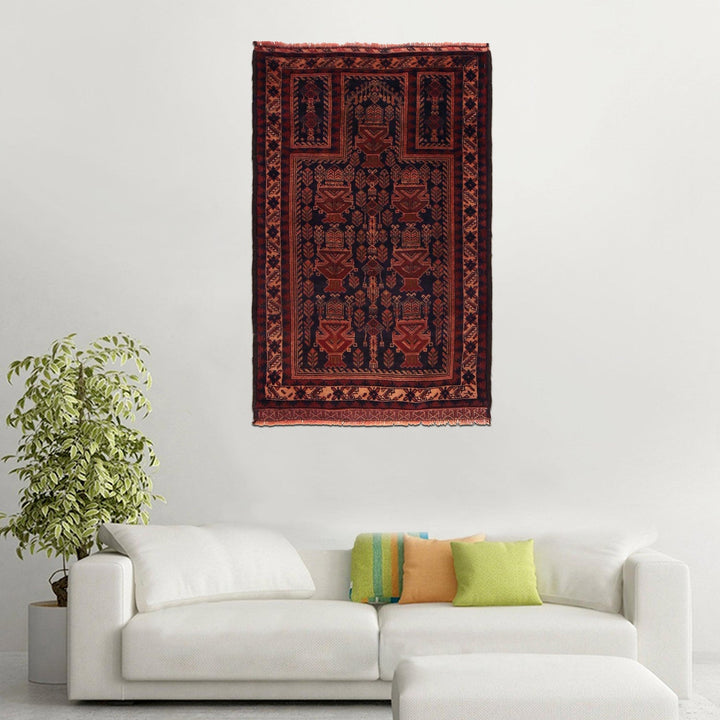 Muslim Prayer Rug 2' 9" x 4' 7" - No. AL72566