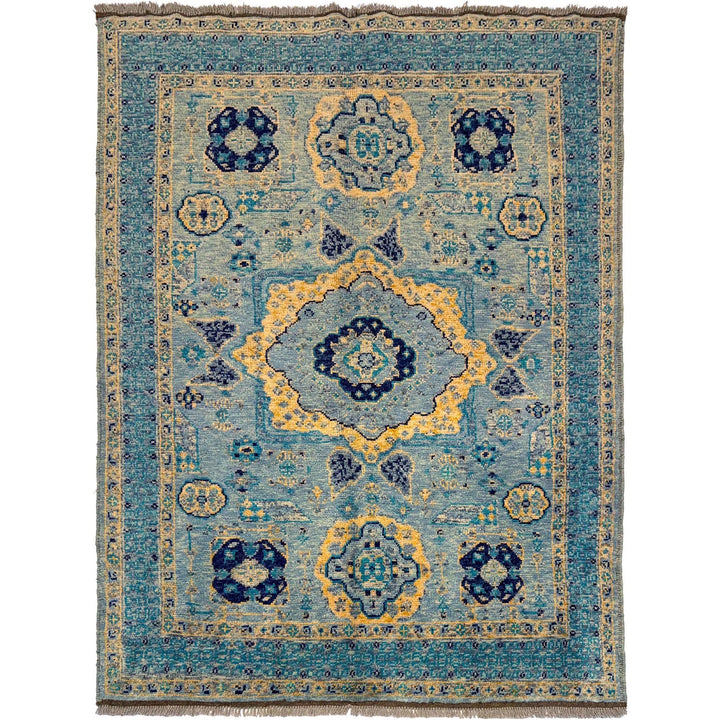 Blue Color Mamluk Carpet 4' 8" x 6' 3" - No. AL35134