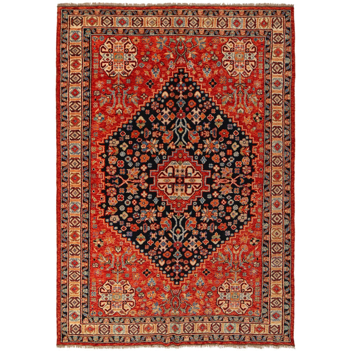 Shirazi Hand Knotted Carpet 6' 8" x 9' 9" - No. AL33574