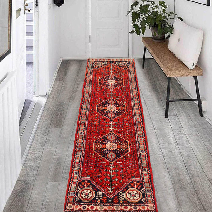 Shirazi Hand Knotted Carpe Runner 2' 8" x 9' 6" - No. AL73779