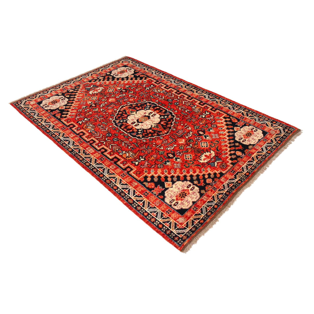 Rich Red Color Shiraz Carpet 4' 1" x 5' 11" - No. AL22840