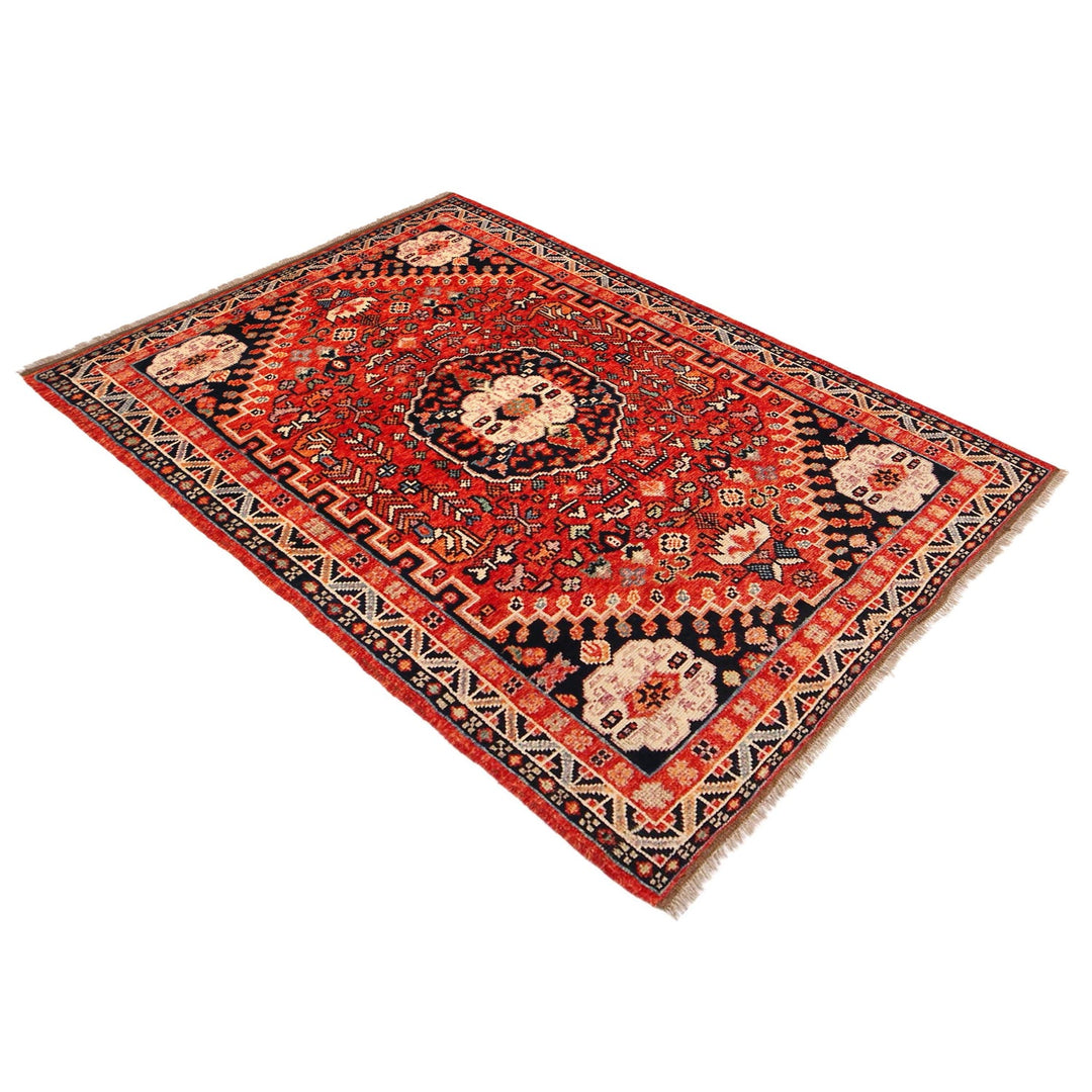 Rich Red Color Shiraz Carpet 4' 1" x 5' 11" - No. AL22840