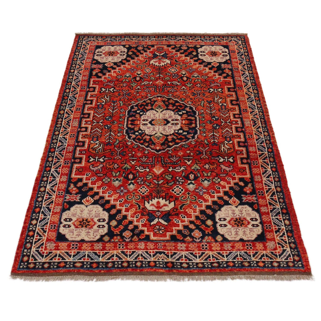 Rich Red Color Shiraz Carpet 3' 11" x 5' 10" - No. AL21987