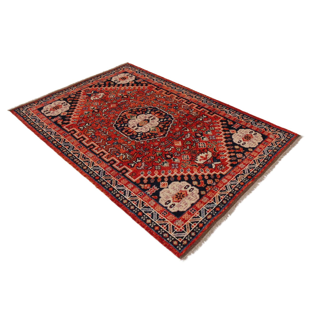Rich Red Color Shiraz Carpet 3' 11" x 5' 10" - No. AL21987