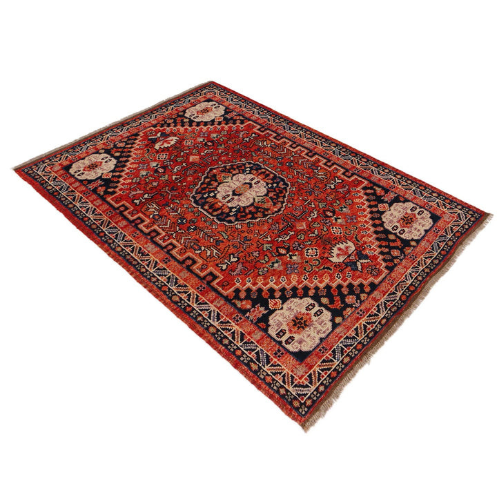 Rich Red Color Shiraz Carpet 3' 11" x 5' 10" - No. AL21987