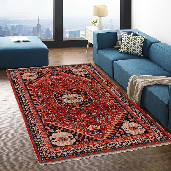 Rich Red Color Shiraz Carpet 3' 11" x 5' 10" - No. AL21987