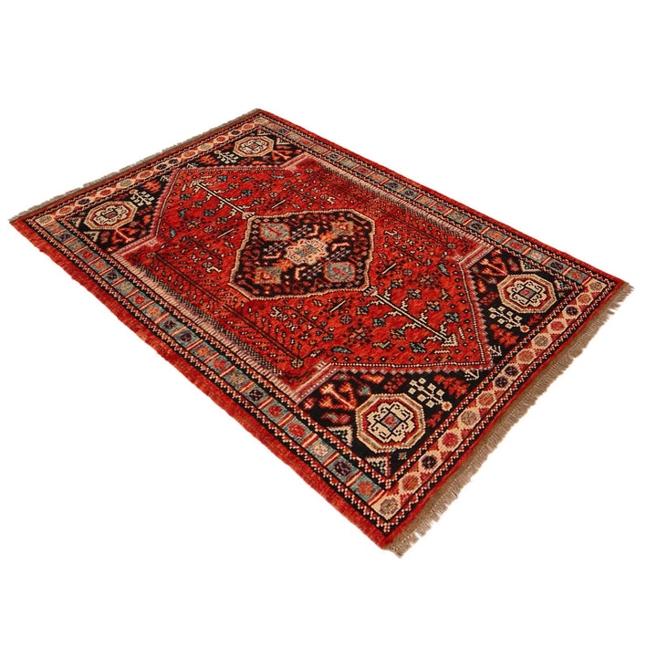 Rich Red Color Shiraz Carpet 3' 3" x 4' 9" - No. AL82197