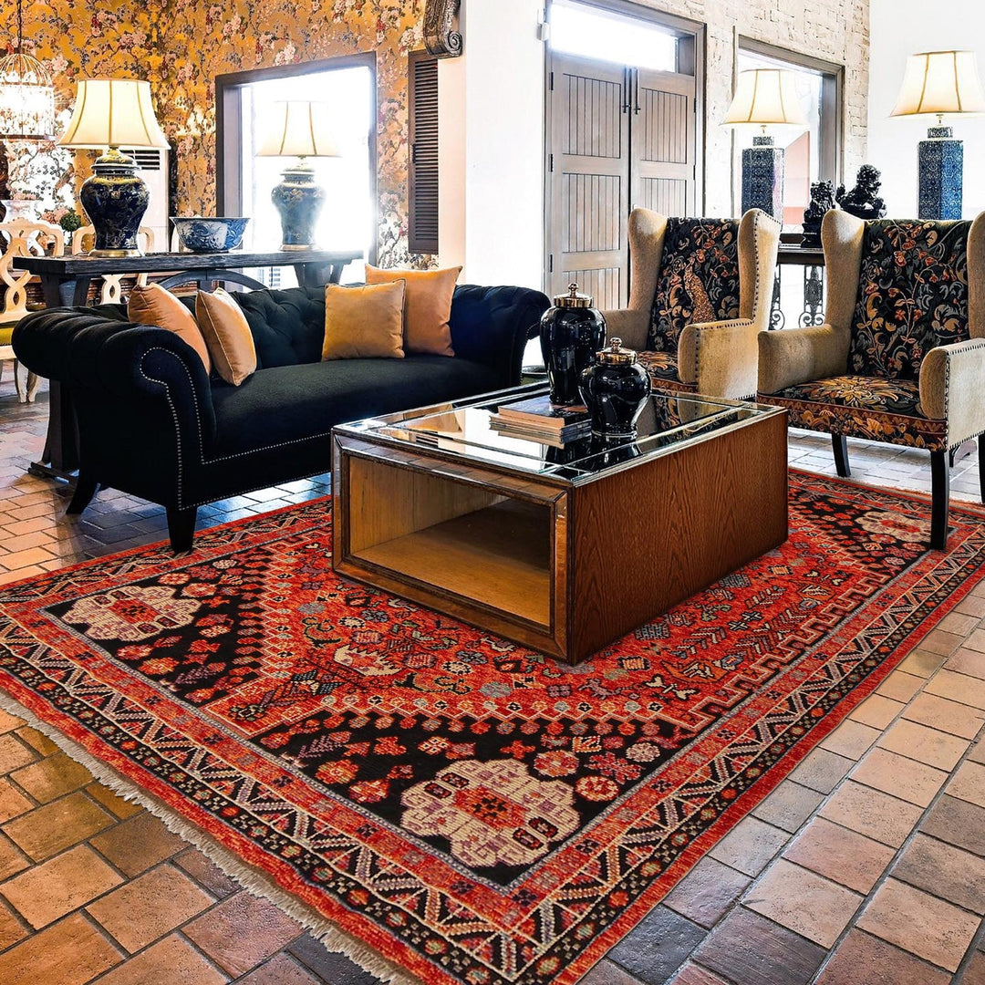 Handmade Sherazi Area Rug 5' 11" x 7' 8" - No. AL96914