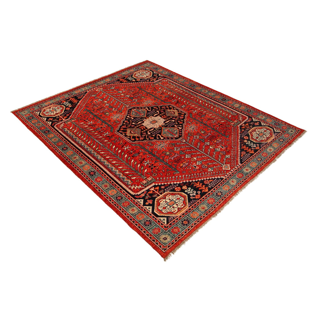 Red Color Shiraz Carpet 8' 2" x 9' 9" - No. AL35825