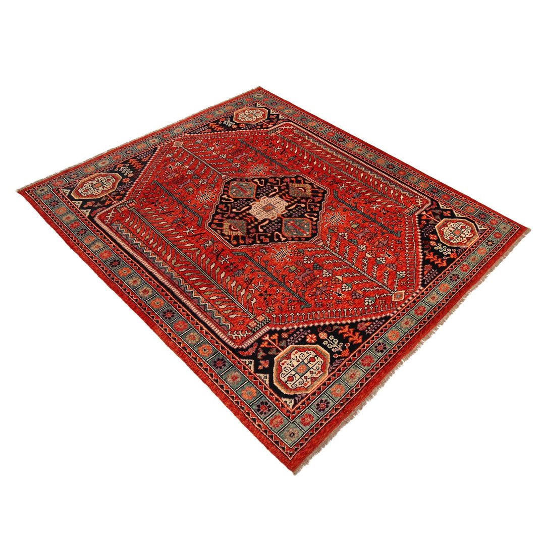 Red Color Shiraz Carpet 8' 2" x 9' 9" - No. AL35825