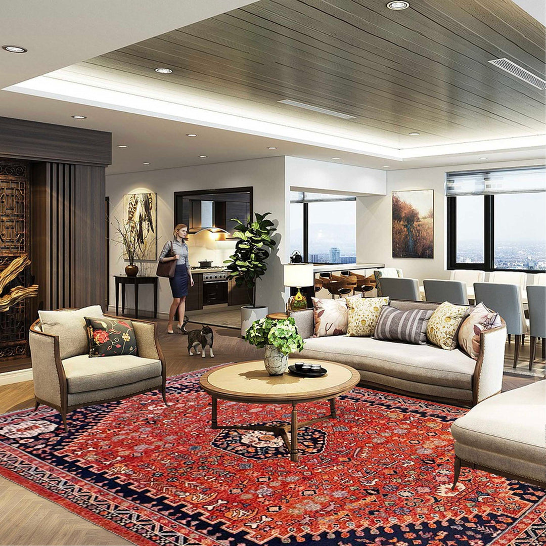 Shirazi Hand Knotted Carpet 8' 2" x 11' 1" - No. AL41531