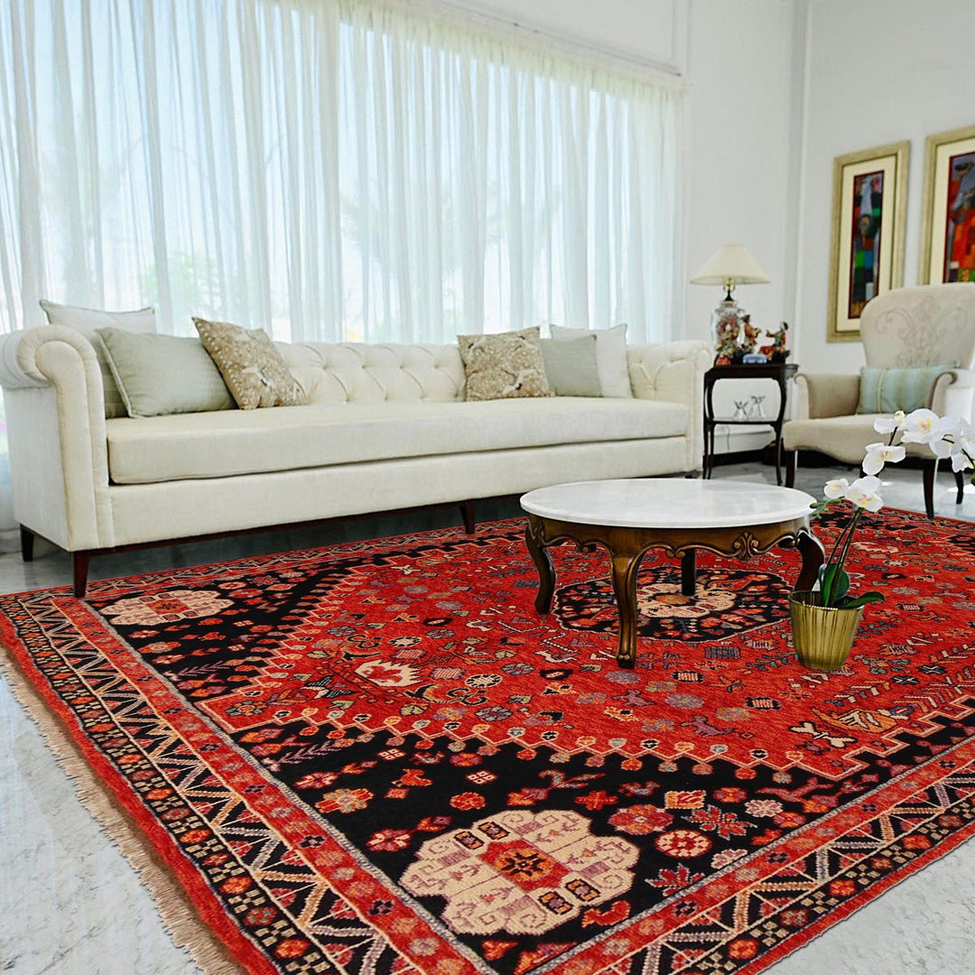 Red Color Shiraz Carpet 8' 4" x 9' 8" - No. AL43409