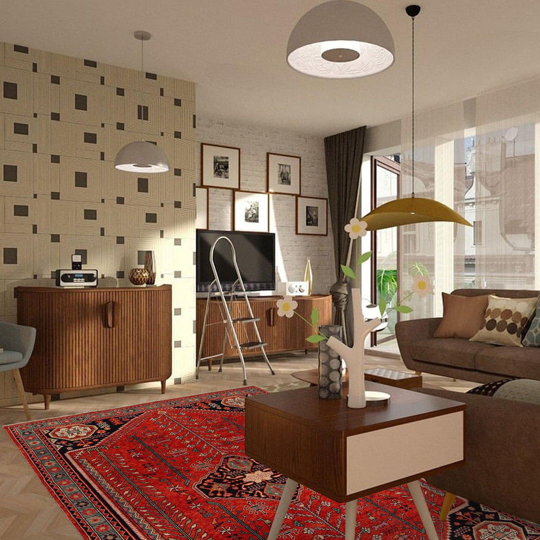 Shirazi Hand Knotted Carpet 7' 8" x 11' 4" - No. AL31604