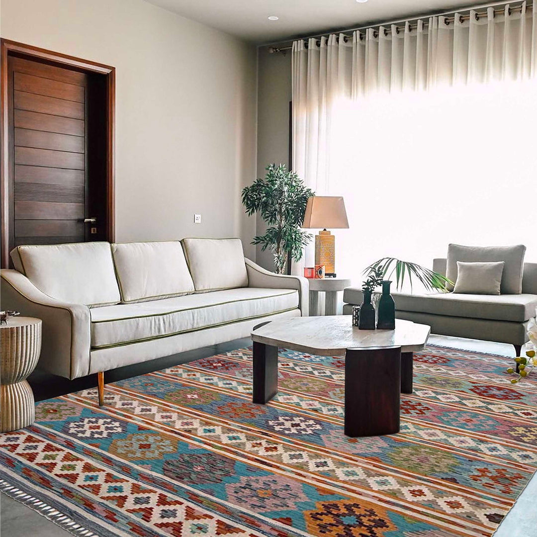 Medium Size Chobi Kilim 6' 9" x 10' 1" - No. AL33023