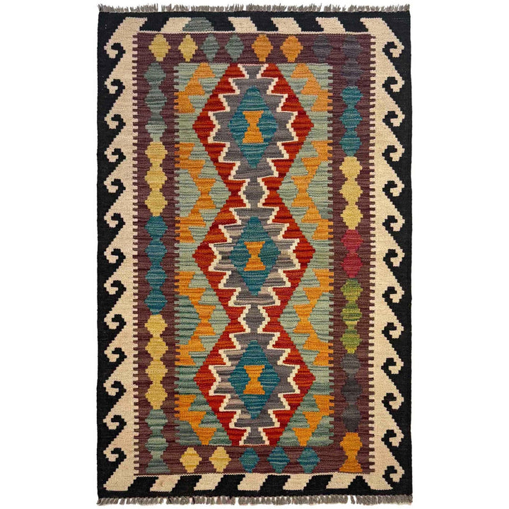 Handmade Afghan Vegetable Kilim 2' 7" x 4' 2" - No. AL75046