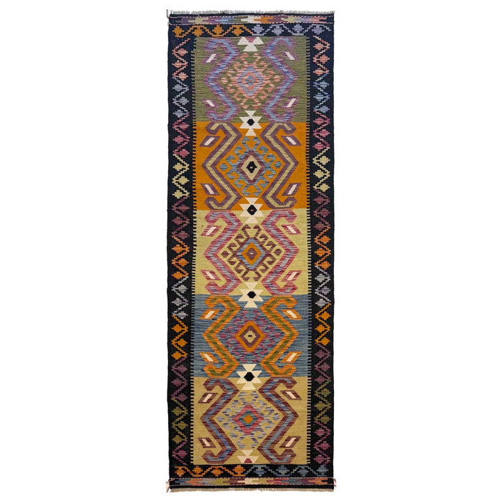 Handmade Vegetable Kilim Runner 2' 8" x 9' 11" - No. AL69915