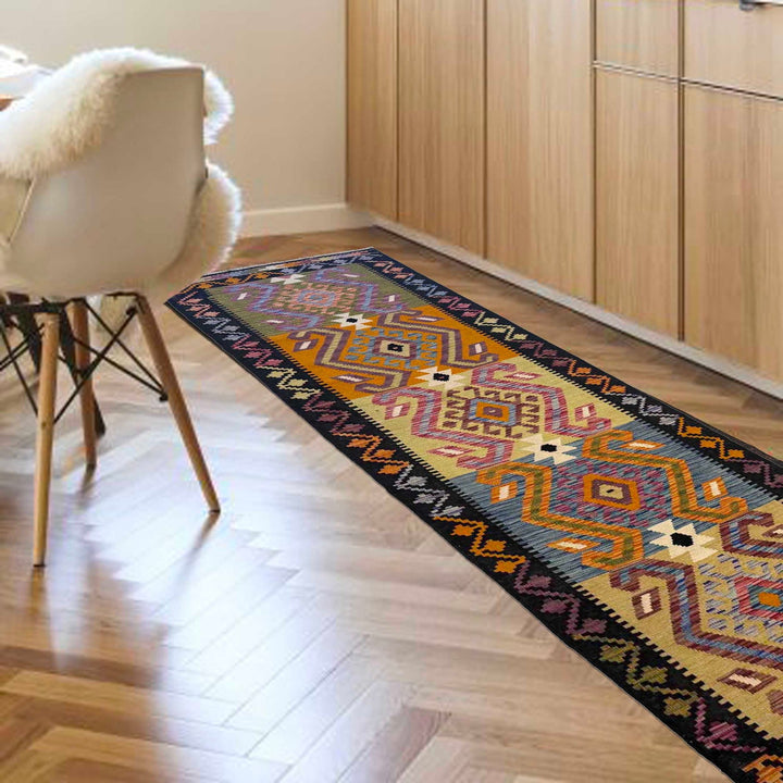 Handmade Vegetable Kilim Runner 2' 8" x 9' 11" - No. AL69915