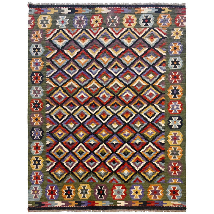 Hand Made Afghan Kilim 5' 0" x 6' 6" - No. AL65161