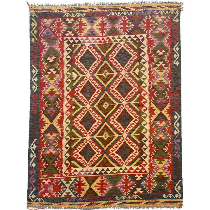 Handmade Vegetable Kilim 5' 10" x 8' 2" - No. AL10055