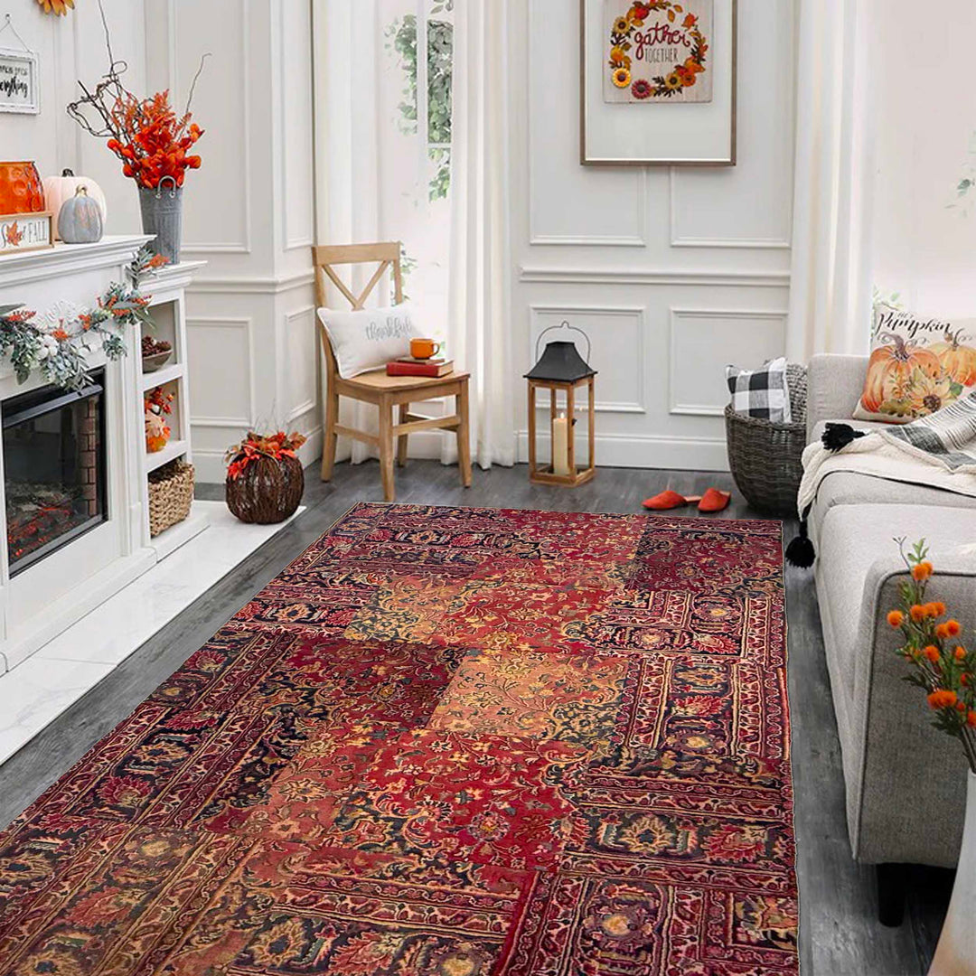Handmade Vintage Patchwork Area Rug 5' 0" x 7' 10" - No. AL704819