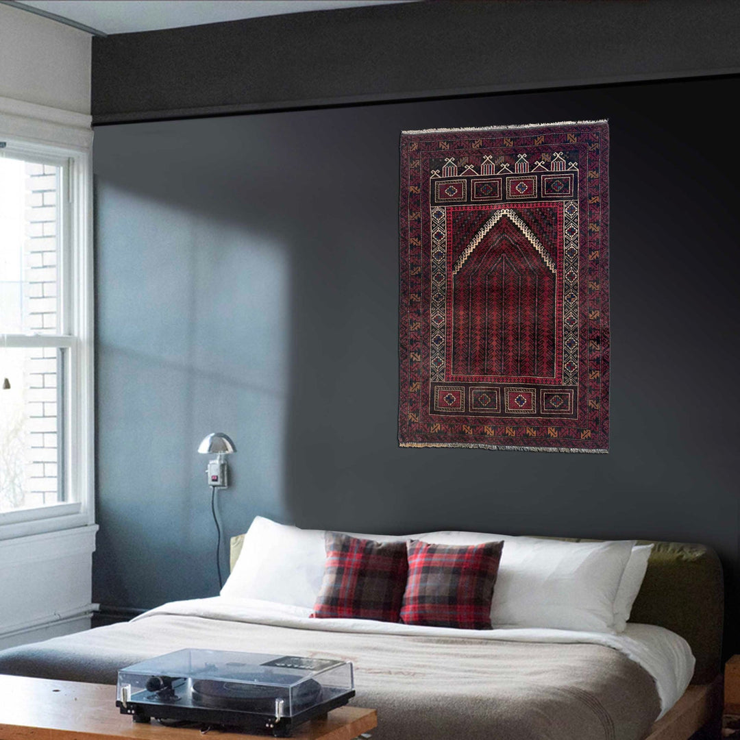 Islamic Prayer Carpet 2' 11" x 4' 6" - No. AL44826