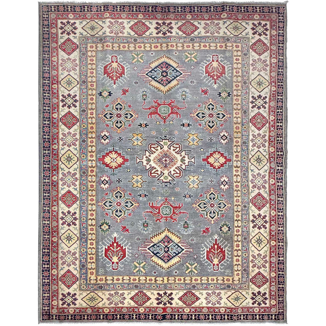 Hand Knotted Kazak Oriental Rug 6' 8" x 9' 7" - No. AL29240