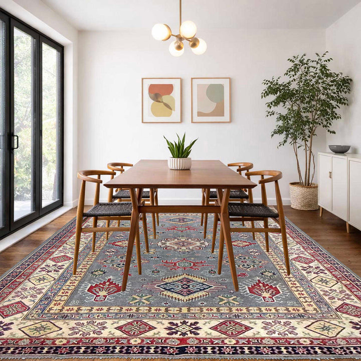 Hand Knotted Kazak Oriental Rug 6' 8" x 9' 7" - No. AL29240
