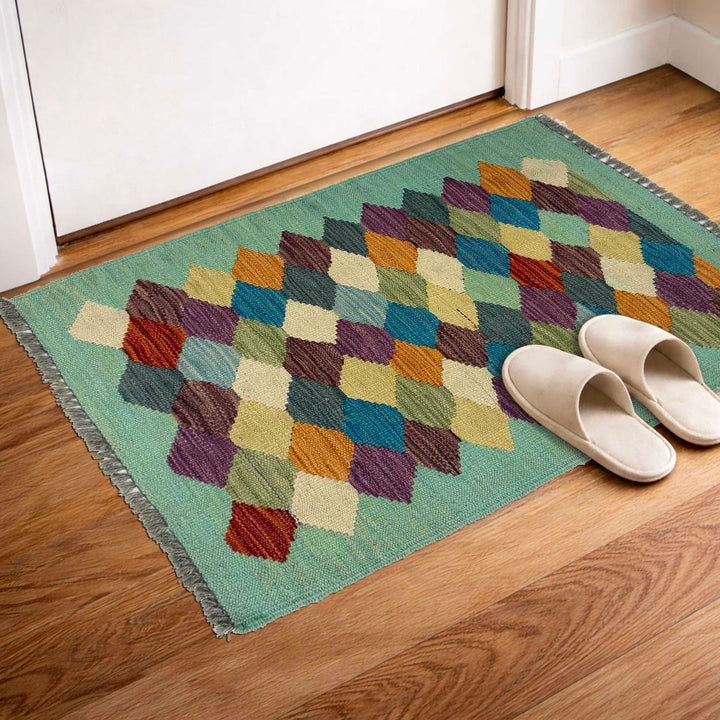 Afghan Kilim Rug 1' 10" x 2' 7" Flat-Weave view