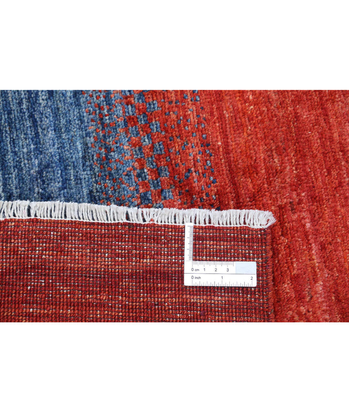 Afghan Gabbeh Rug 8'4" x 9'7" Hand-Knotted | No. AT57305