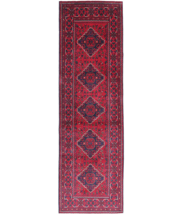 Hand Knotted Afghan Khamyab Wool Rug 2' 8" x 9' 3" - No. AT99803
