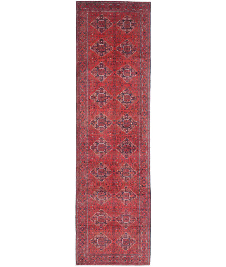 Afghan Khamyab Rug 4' 2" x 16' 0" Hand-Knotted | No. AT43289