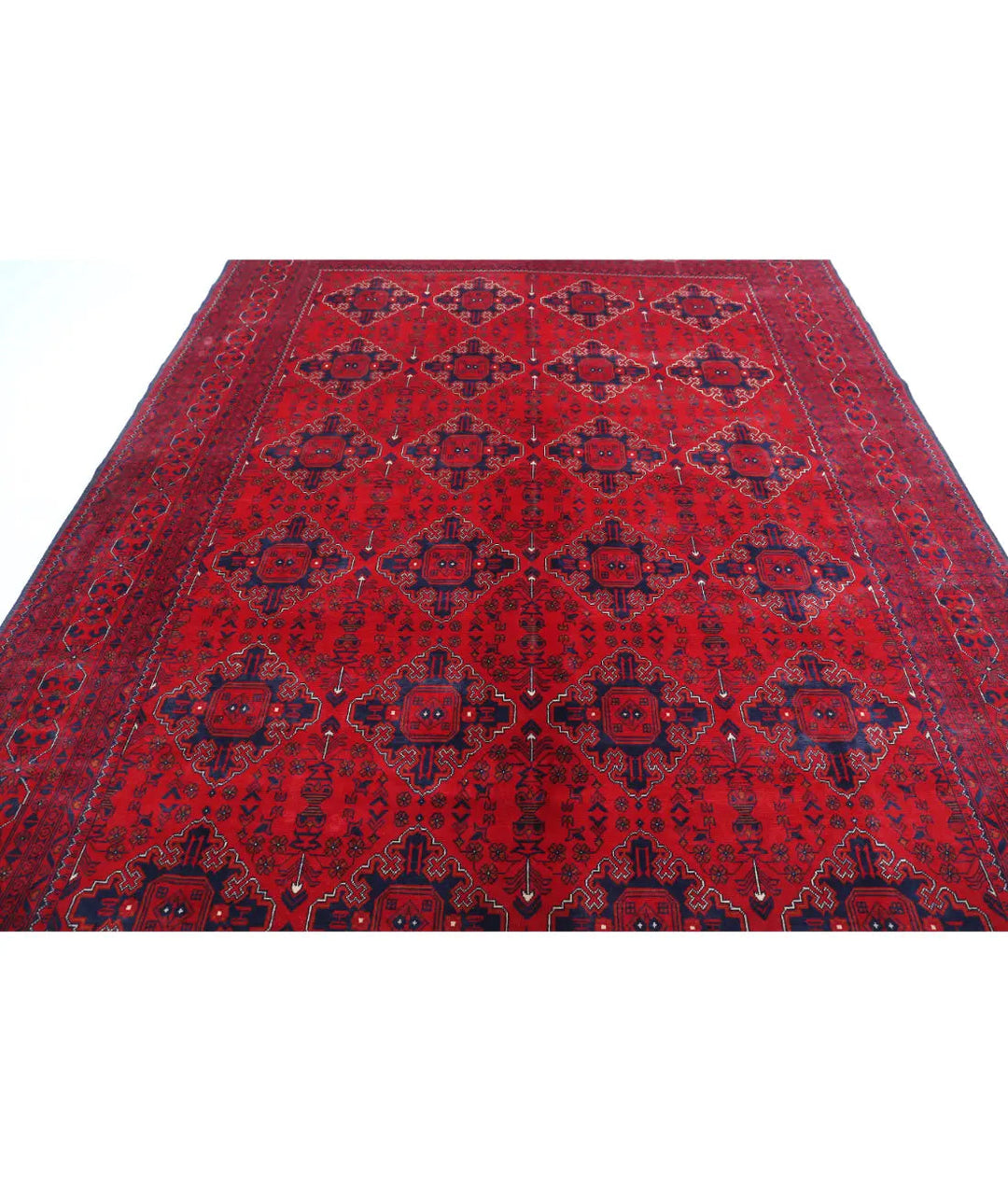 Afghan Khamyab Rug 8' 0" x 11' 3" Hand-Knotted | No. AT14179