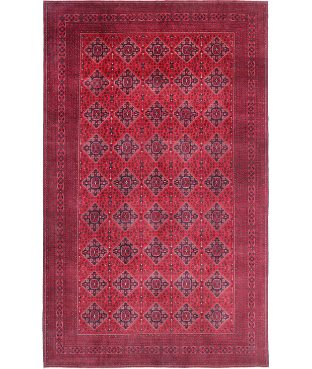 Hand Knotted Afghan Khamyab Wool Rug 9' 10" x 16' 1" - No. AT28607