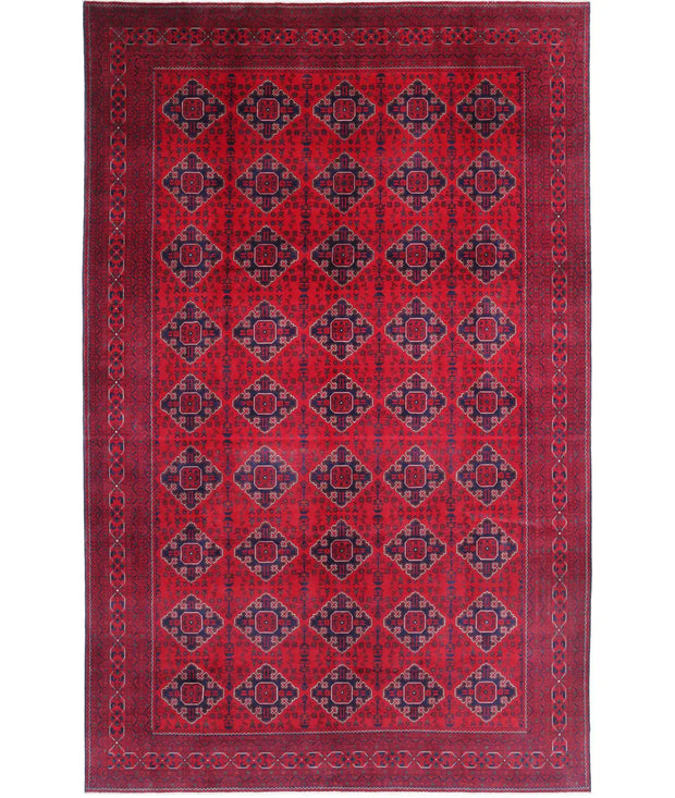 Hand Knotted Afghan Khamyab Wool Rug 9' 8" x 15' 6" - No. AT32795