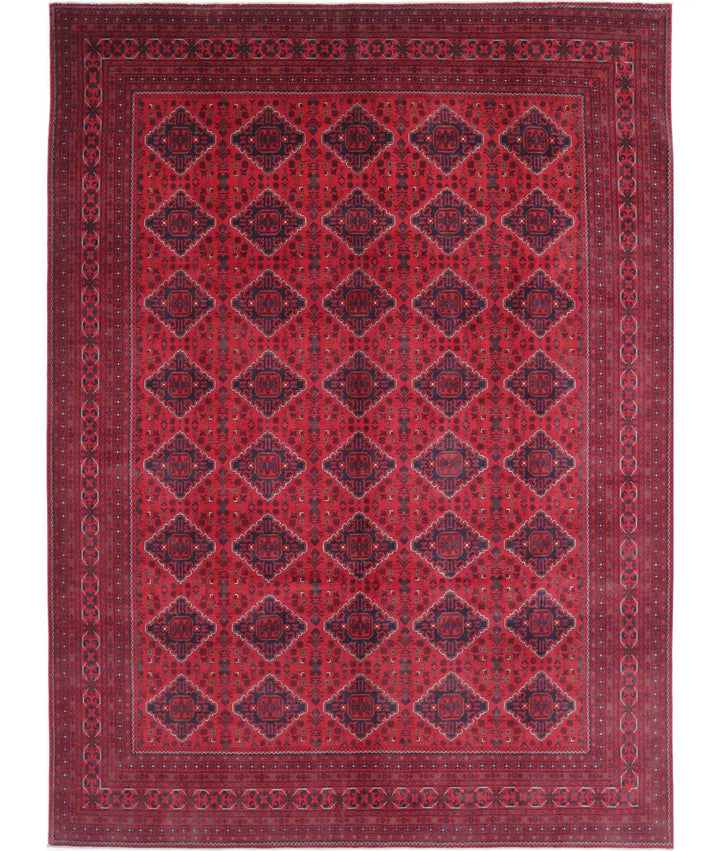 Afghan Khamyab Rug 9' 9" x 13' 3" Hand-Knotted | No. AT14297
