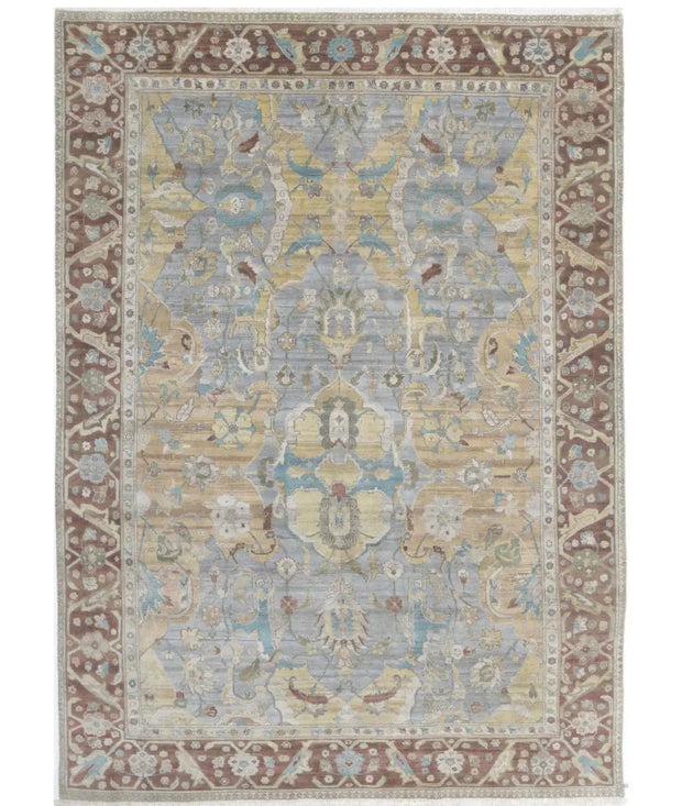 Hand Knotted Agra Polonaise Wool Rug 8' 1" x 11' 4" - No. AT60951