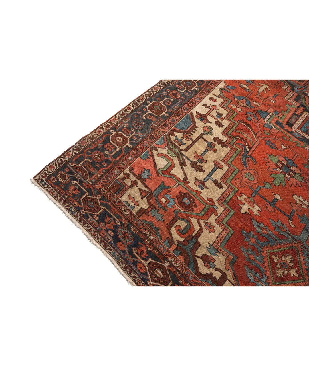 Afghan Heriz Rug 10' 0" x 14' 5" Hand-Knotted | No. AT98257