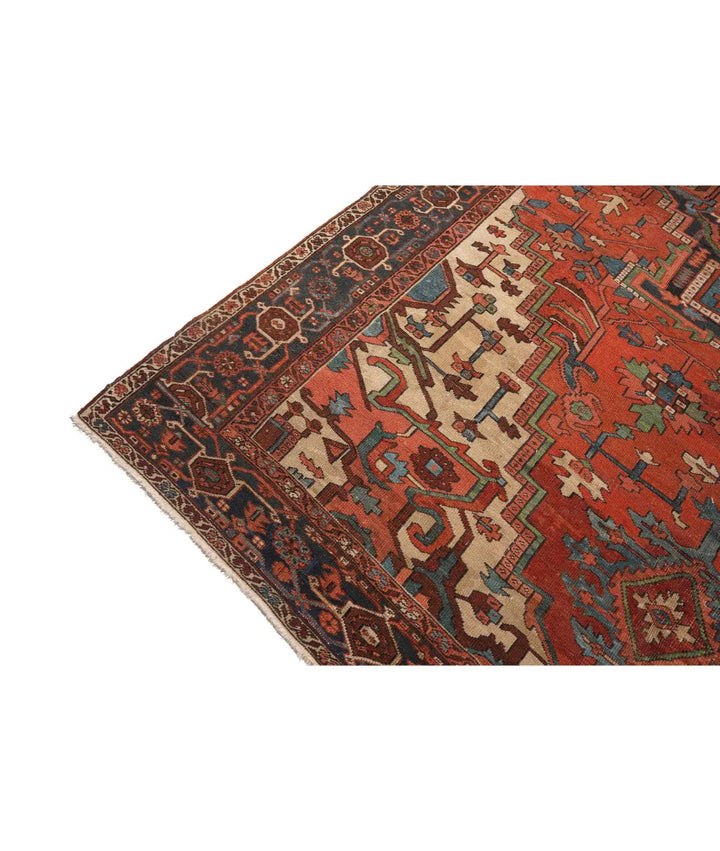 Afghan Heriz Rug 10' 0" x 14' 5" Hand-Knotted | No. AT98257