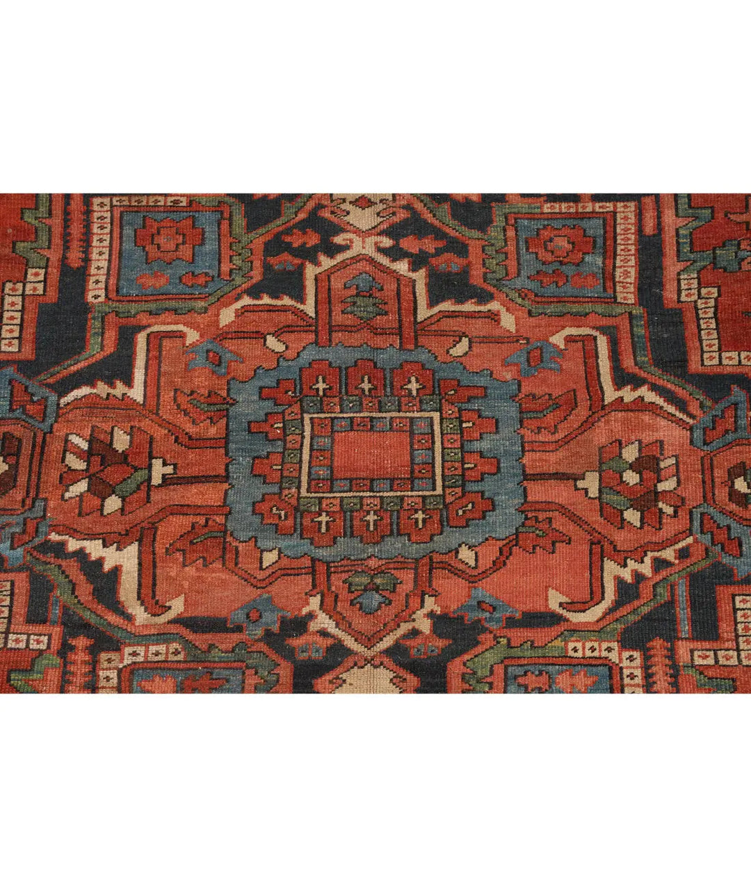 Afghan Heriz Rug 10' 0" x 14' 5" Hand-Knotted | No. AT98257