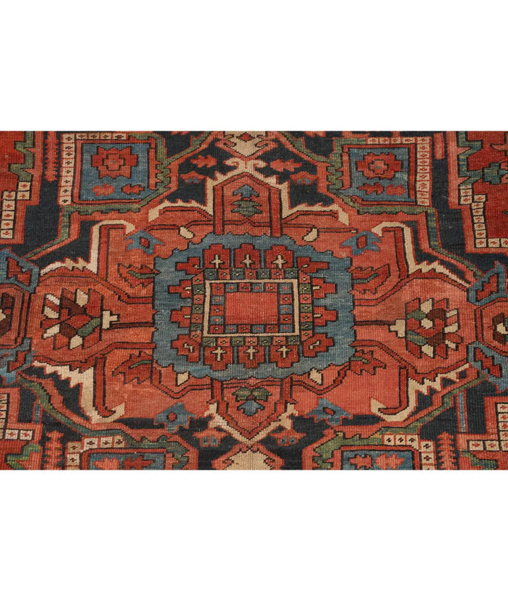 Afghan Heriz Rug 10' 0" x 14' 5" Hand-Knotted | No. AT98257