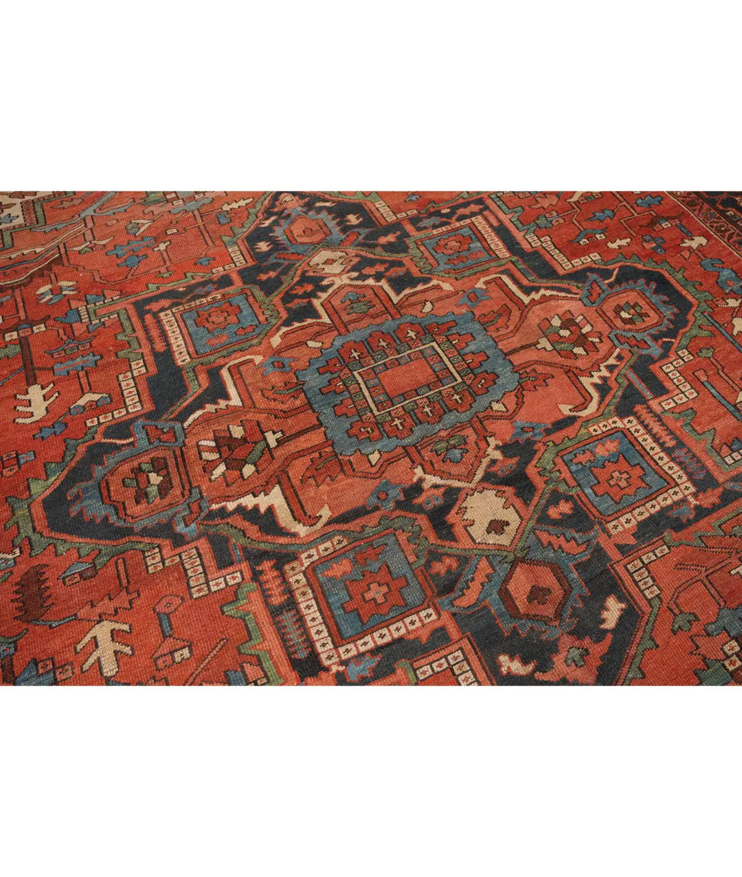 Afghan Heriz Rug 10' 0" x 14' 5" Hand-Knotted | No. AT98257