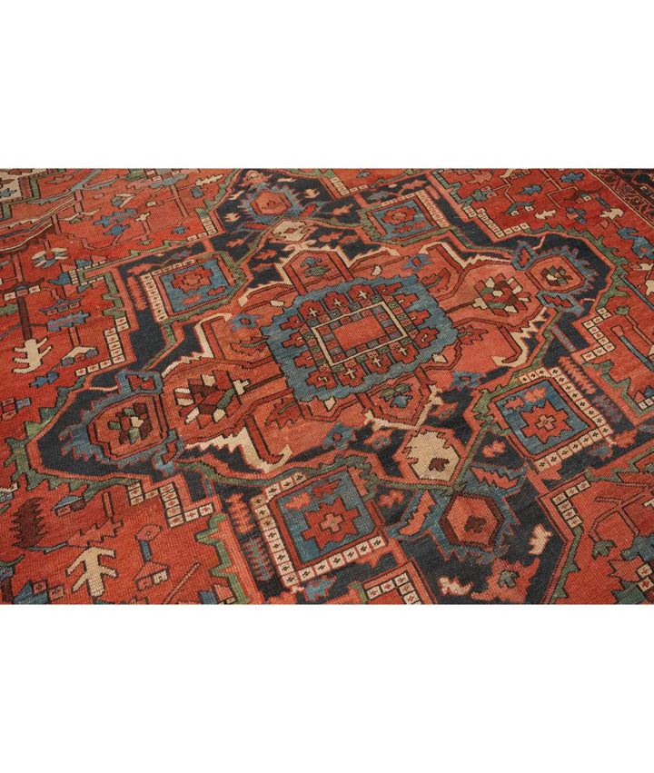 Afghan Heriz Rug 10' 0" x 14' 5" Hand-Knotted | No. AT98257