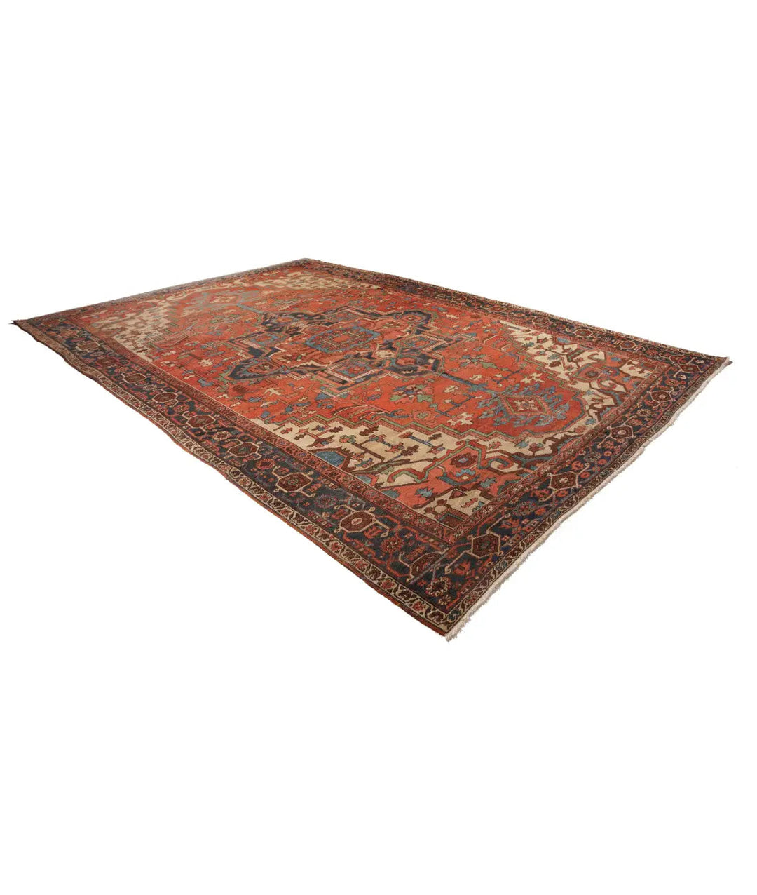 Afghan Heriz Rug 10' 0" x 14' 5" Hand-Knotted | No. AT98257