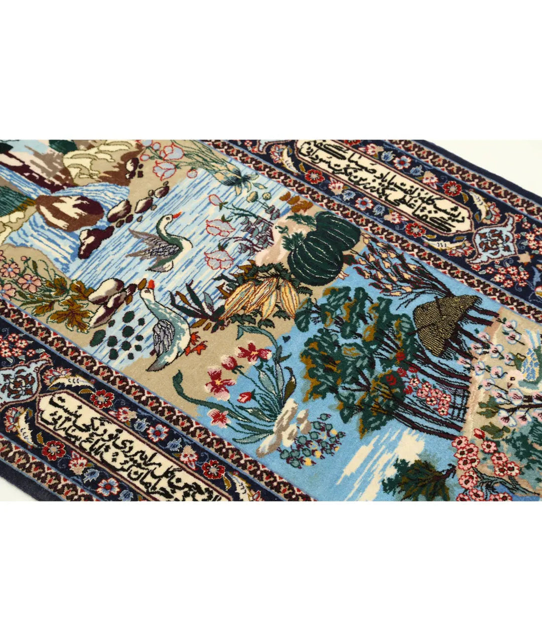 Hand Knotted Antique Masterpiece Oriental Isfahan Wool & Silk Rug 2' 5" x 11' 3" - No. AT598029